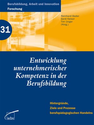 cover image of Entwicklung  unternehmerischer Kompetenz in der Berufsbildung